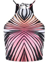 Roberto Cavalli - Haut Imprimé Ray Of Paradise À Dos Nu - Lyst