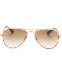 Ray-Ban - Pilot-Frame Double-Bridge Sunglasses - Lyst
