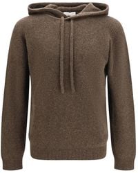 Roberto Collina - Drawstring-Hood Knitted Hoodie - Lyst