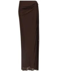 Elisabetta Franchi - Jupe Longue À Détail Noué - Lyst