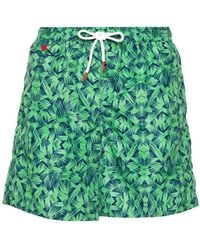 Kiton - Bañador Con Logo Bordado - Lyst