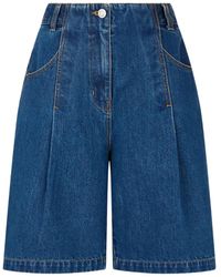 Studio Tomboy X - Pleat-Detailed Denim Shorts - Lyst