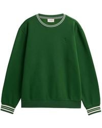 Pringle of Scotland - Crew-Neck Striped-Trim Sweatshirt - Lyst