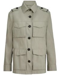 Brunello Cucinelli - Geknöpfte Jacke mit Klappentaschen - Lyst