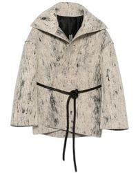 Rick Owens - Abrigo Dracucollar Con Cuello Extremo - Lyst