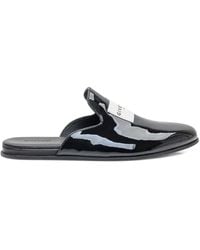 Givenchy - Patent Leather Logo-Plaque Slippers - Lyst