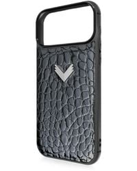 Velante - Croc-Effect Leather Iphone 18 Pro Phone Case - Lyst