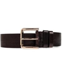 Max Mara - Angizia Leren Riem Met Chevron-Reliëf - Lyst