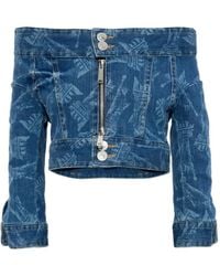 DSquared² - X Vaquera schulterfreie Jacke mit Reißverschluss - Lyst