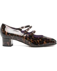 CAREL PARIS - 40Mm Kina Leopard-Print Buckled Pumps - Lyst