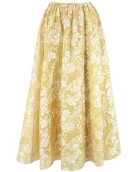 Cinq À Sept - Ruth Organza Jacquard Midi Skirt - Lyst