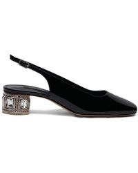 Casadei - Jewel-Embellished Slingback Pumps - Lyst