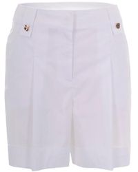 Liu Jo - Button-Detail Pleated Shorts - Lyst