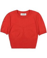 Marine Serre - Cropped Knitted Top - Lyst