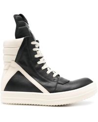 Rick Owens - Geobasket Lace-up Leather High-top Trainers - Lyst
