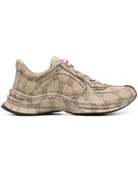 Gucci - Run GG-print Leather Sneakers - Lyst