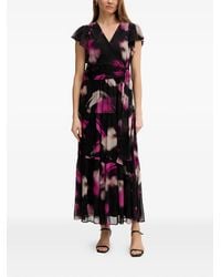 DKNY - Ruffled Tie-Waist Maxi Dress - Lyst