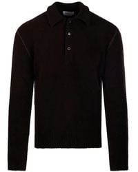 Diana Studio - Button-Fastening Polo-Collar Sweater - Lyst