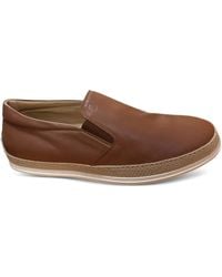 Tod's - Raffia-Trimmed Leather Loafers - Lyst