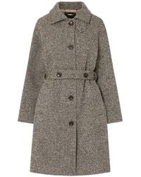 Liu Jo - Wool Coat With Belt - Lyst
