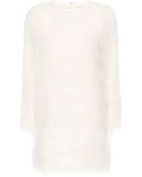 Loulou de Saison - Tina Fringe Long-Sleeve Mini Dress - Lyst