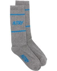 Autry - Logo-Intarsia Striped Socks - Lyst