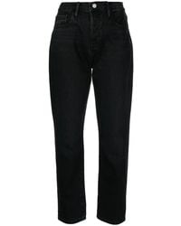 FRAME - Tapered High-Waist Jeans - Lyst