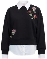 Cinq À Sept - Justina Rhinestone-Embellished Layered-Effect Sweater - Lyst