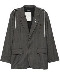 Song For The Mute - Square Pinstripe-Pattern Blazer - Lyst