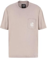 ARMANI EXCHANGE - Patch-Pocket Logo-Print T-Shirt - Lyst
