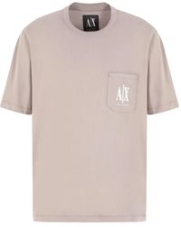 ARMANI EXCHANGE - Patch-Pocket Logo-Print T-Shirt - Lyst