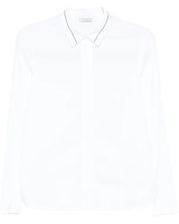 Peserico - Point-Collar Cotton-Blend Shirt - Lyst