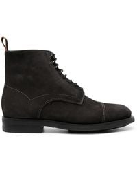 Santoni - レースアップ スエードブーツ - Lyst