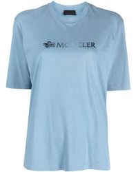 Moncler - T-Shirt Mit Logo-Print - Lyst