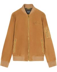 Versace - Suede Bomber Jacket - Lyst