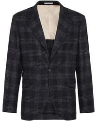 Brunello Cucinelli - Check-Pattern Jacket - Lyst