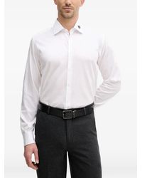 KARL LAGERFELD - Embroidered-Logo Collar Shirt - Lyst