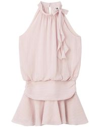 B+ AB - Ruffled Bow-Detail Mini Dress - Lyst