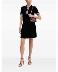 Morgan - Pleated-Skirt Polo Mini Dress - Lyst