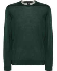 BOSS - Crew-Neck Virgin-Wool Sweater - Lyst