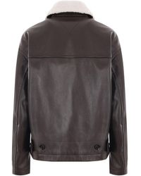 Bottega Veneta - Shearling-collar Leather Jacket - Lyst