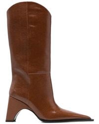Coperni - Cowboy Bridge Lizard Print Boots - Lyst