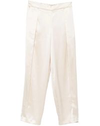Jonathan Simkhai - Satin-Finish Pleated Trousers - Lyst