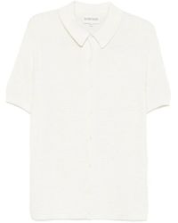 Bompard - Waffle-Knit Buttoned Polo Shirt - Lyst