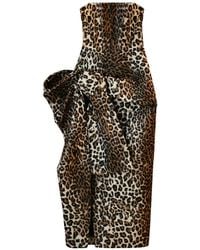 Givenchy - Maxi-Jurk Met Luipaard-Jacquard En Strik - Lyst