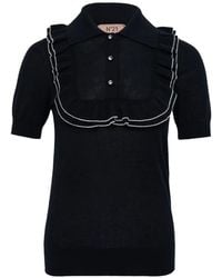 N°21 - Polo Con Volantes Y Botones - Lyst