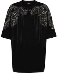 Balmain - T-Shirt mit Paillettenverzierung - Lyst