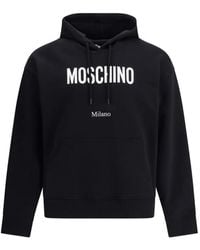 Moschino - Felpa Con Cappuccio E Logo - Lyst