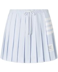 Thom Browne - Minijupe Plissée À Lien De Resserrage - Lyst