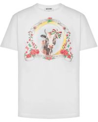 Moschino - Cow-Print T-Shirt - Lyst